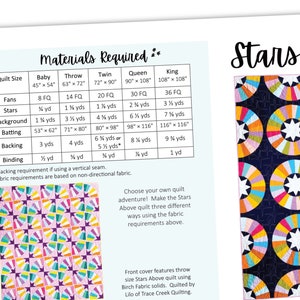 PDF Stars Above Quilt Pattern Download, Modern Star, Curves Quilt, Beginner Foundation Paper Piecing, Star Quilt Pattern, FPP, Quilt Making image 3