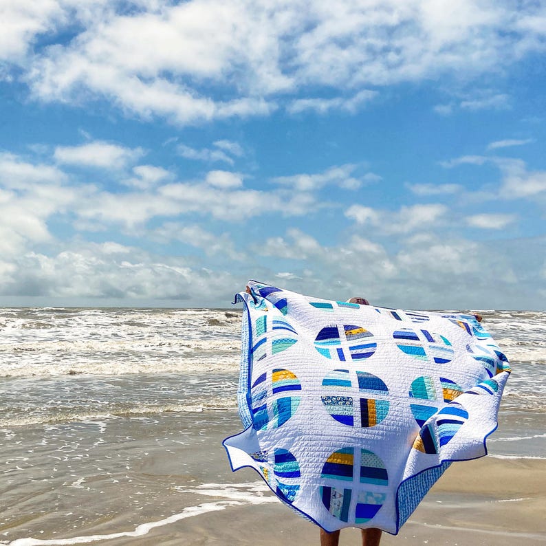 PDF That's No Moon Quilt Pattern by Megan Collins // Modern Curves Quilt// Scrappy Quilt Pattern image 4