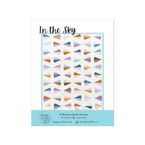PDF In the Sky Quilt Pattern Download, Modern Quilt, Curve Sewing, Fat Quarter Quilt, Paper Piecing Pattern, Scrap Quilt, Minimalist Quilt