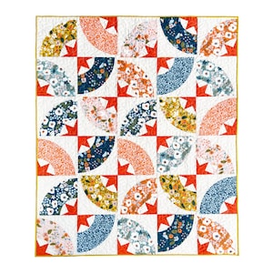 Scarica il modello PDF "Stars Above Quilt", stella moderna, trapunta curva, patchwork di carta per principianti, modello per trapunta a stella, FPP, creazione di trapunte immagine 7