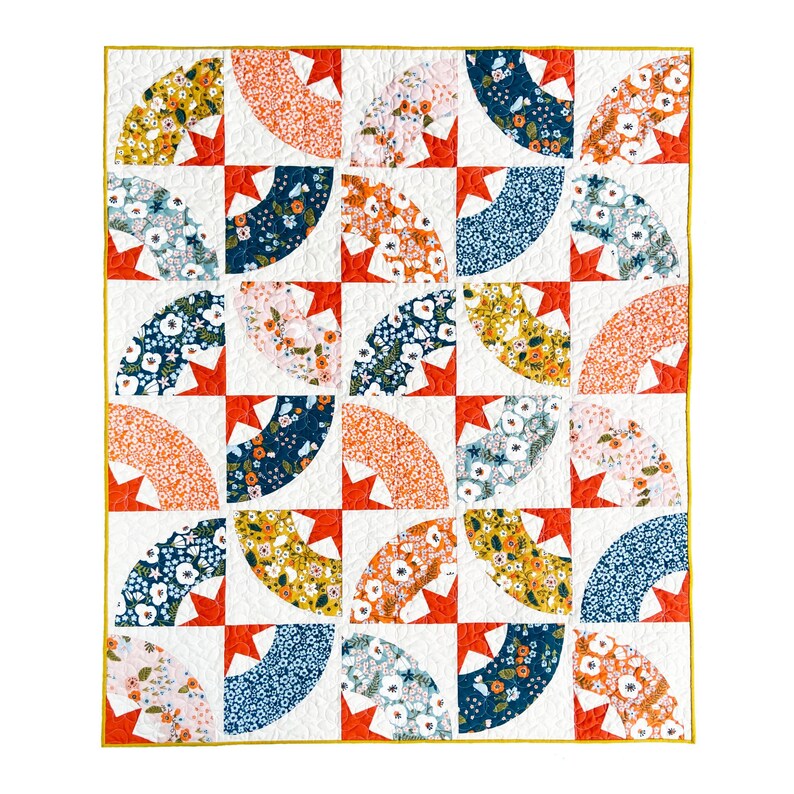 Scarica il modello PDF "Stars Above Quilt", stella moderna, trapunta curva, patchwork di carta per principianti, modello per trapunta a stella, FPP, creazione di trapunte immagine 7