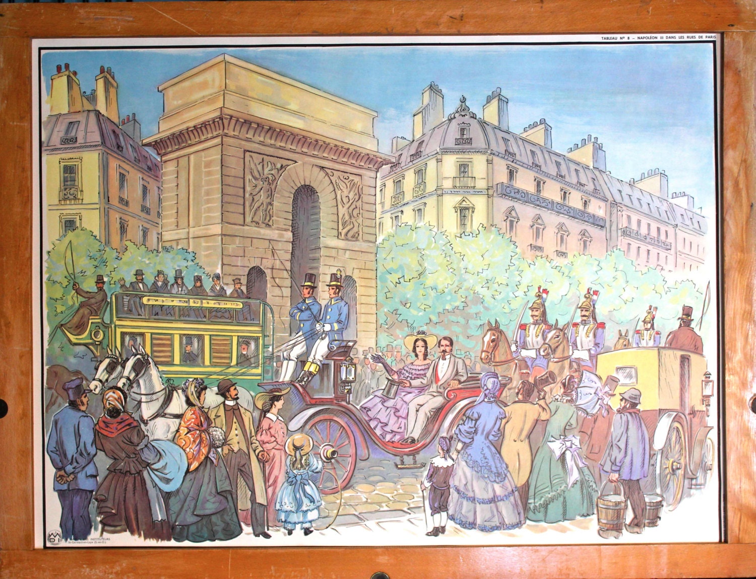 Napoleon Iii - Vintage Affiche Scolaire Double Face d'école Française 1950/1960. La Prise de La Smal