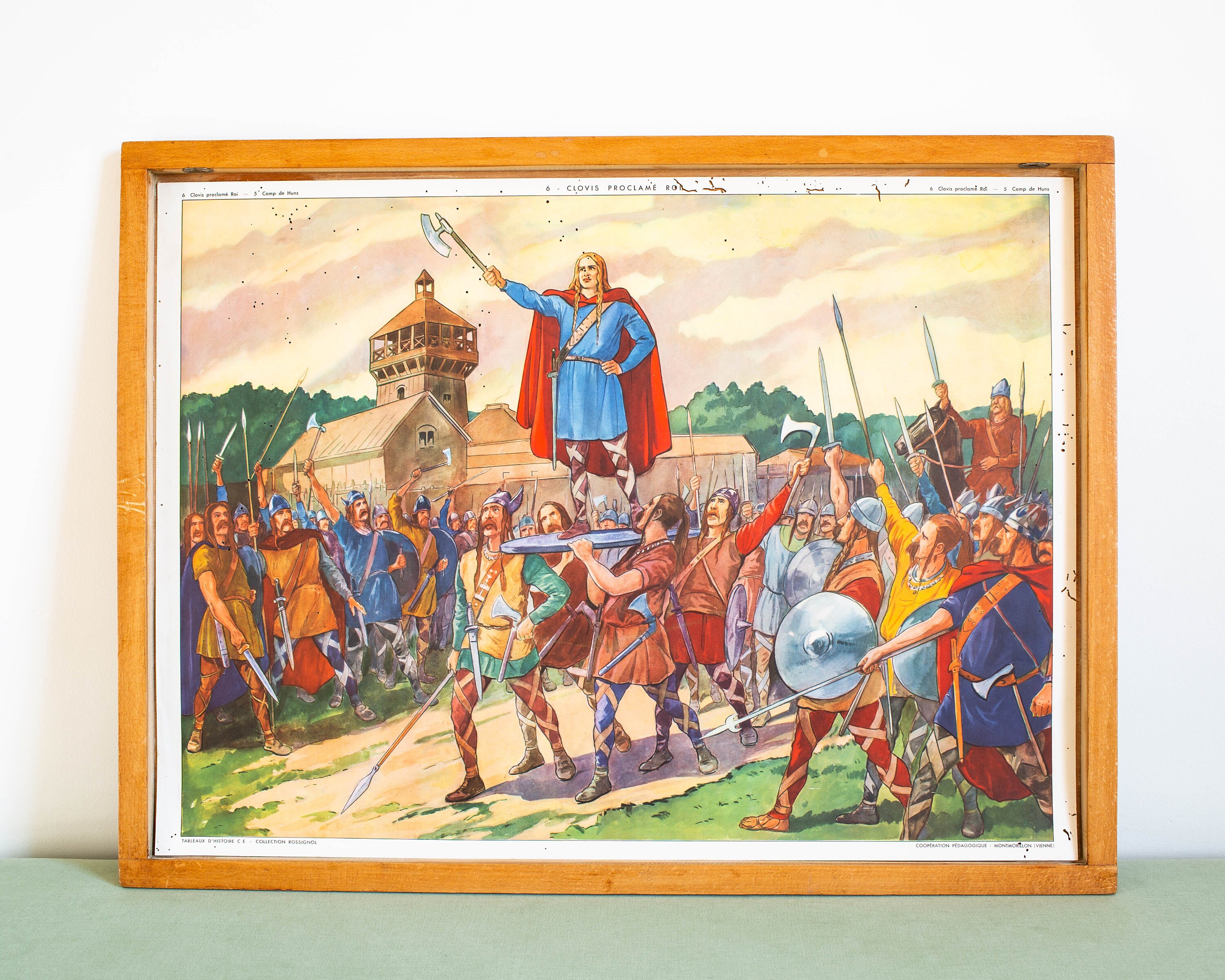 Vintage - Affiche Scolaire Rossignol Double Face Des Années 1950-60 École Française Clovis Proclamé 