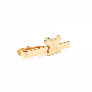 Gold soul lock tie clip bar