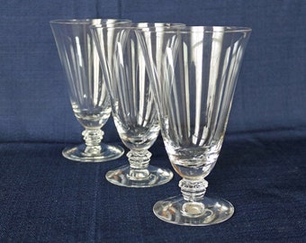 Set of Three (3) Fostoria "Sceptre" Clear ~ 6" Tall Iced Tea Glasses ~ Fostoria ~ Glasses ~ 1937-54  ~ Stemware ~ Made in USA