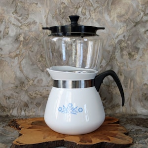 Corning Ware Blue Cornflower 10 Cup Electric Coffee Pot Maker Percolator  with Cord: Home & Kitchen 