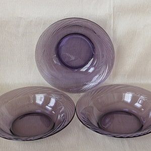 ❤️ 8-pc PYREX SCULPTURED Glass Mixing Bowl Set w/Covers PURPLE