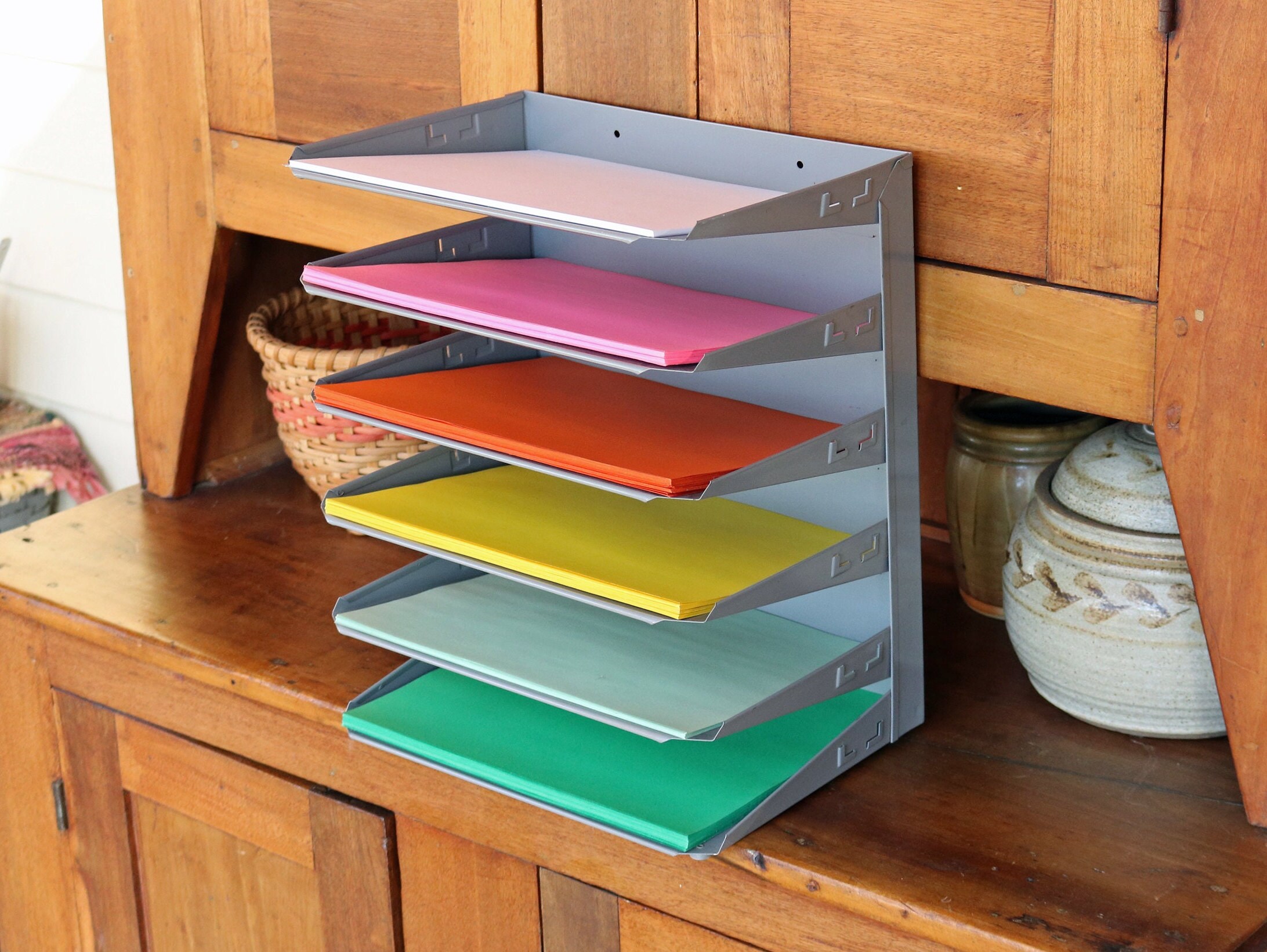 Vertical Industrial/office File/paper/magazine Organizer ~ Six (6) Tier ...