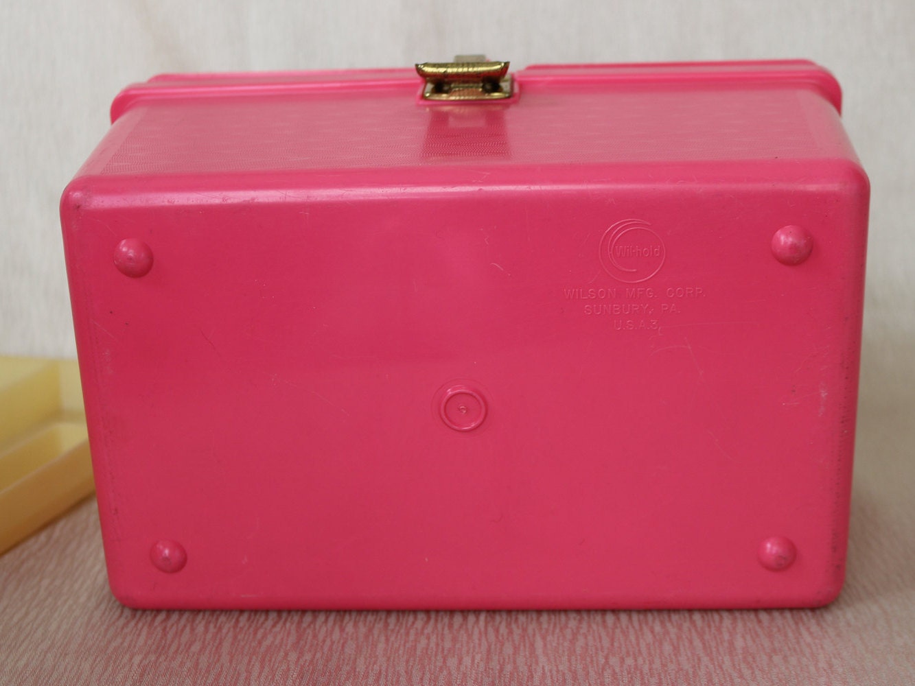 Vintage Hot Pink Plastic Sewing Box 9.5 x 6 x Etsy