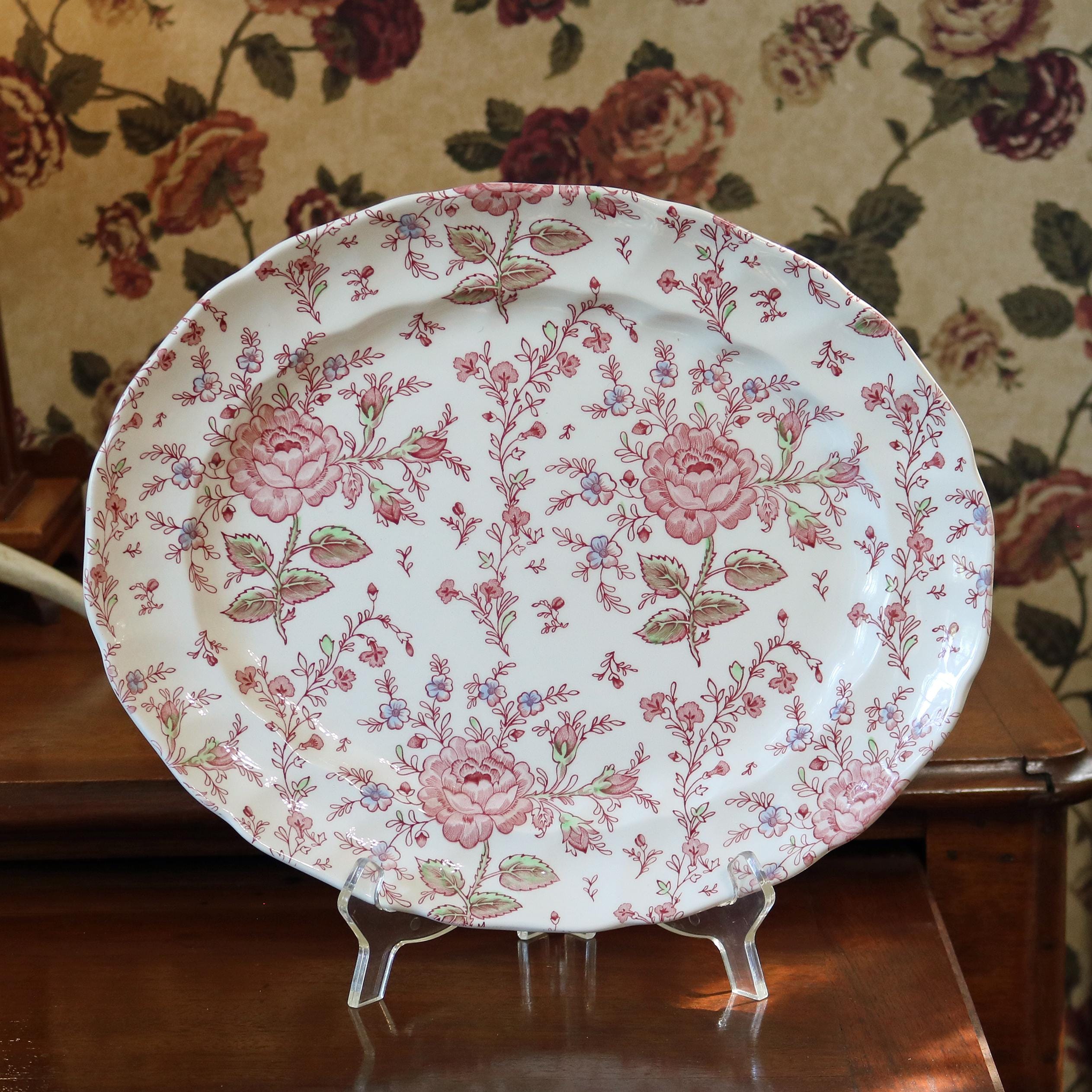 Johnson Bros Rose Chintz Platter - Etsy