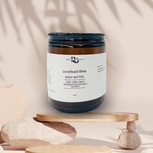100% nicht raffinierte rohe Sheabutter - rein, organisch, Feuchtigkeitscreme der Klasse A für Haare, Haut und Körper | Natürliche Afrikanische Sheabutter