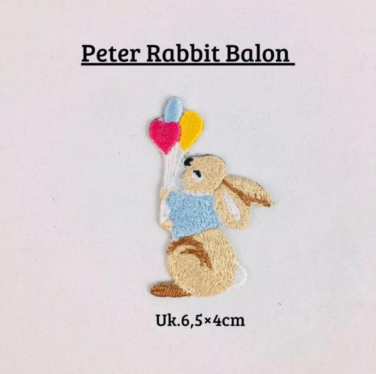 Petr Rabbit Applique 1 Piece Peter Rabbit Iron on Embroidered Patch, Applique, Suitable for ...