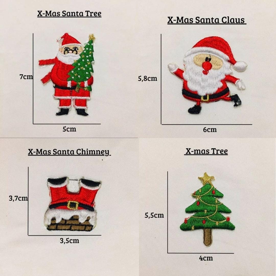 Healifty Écusson pour vêtements de Noël Père Noël Bonhomme de neige Patchwork Stickers DIY Patch pour jeans Vêtements