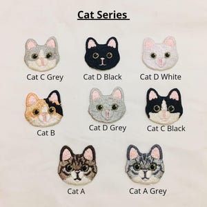 1 Piece Cute Cat Iron On Embroidered Patch, Applique, suitable for DIY craft, backpack, sweater, fashion etc