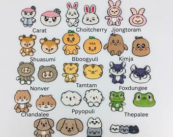 ミニティーン セブンティーン (全身と頭) 1組 アイロン刺繍パッチ