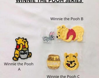 1 pc Winnie The Pooh character Iron On Embroidered Patch, Applique, suitable for DIY craft, backpack, sweater, fashion etce