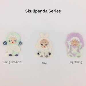 1 Stück Skullpanda Aufnäher, Bügelbild, Applikation, geeignet für DIY Handwerk, Rucksack, Pullover, Mode etc