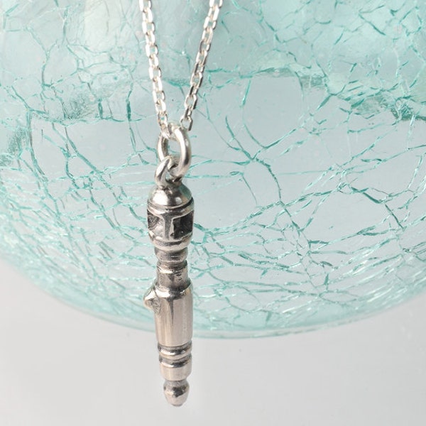 Sonic Screwdriver silver necklace