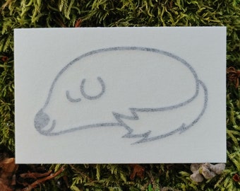 Cute Sleepy Dog Vinyl Decal
