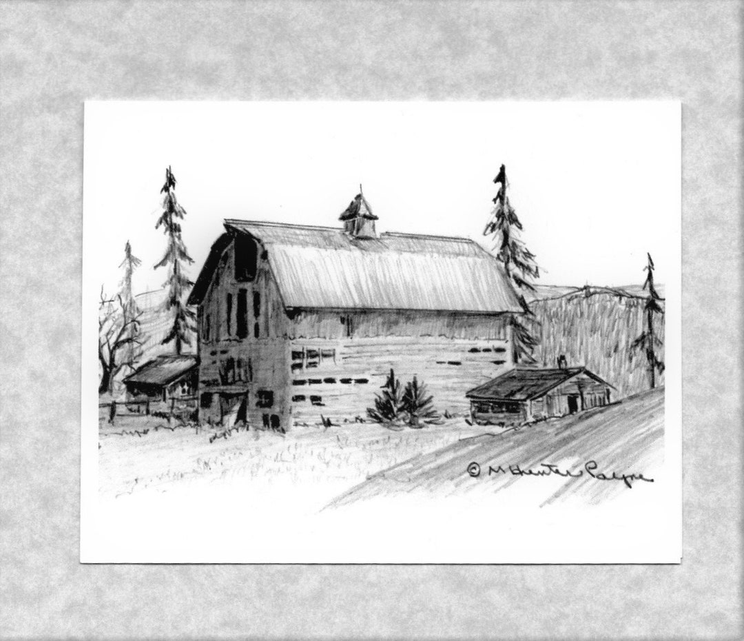 Old Barn Note Cards, Set of 6 With Envelopes; Direct From Artist ...