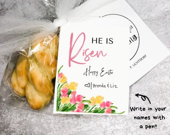 Etiquetas de regalo de Pascua "Él ha resucitado", Ministerio SUD, Primaria, Sociedad de Socorro (Descarga digital)