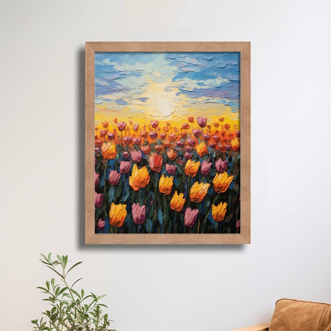 Tulips Wildflower Wall Art Decor Poster Print - Etsy