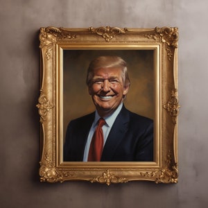 Donald Trump Presidential Portrait Jolly President Collection Wall Art Decor Poster Print
