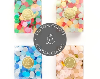 CUSTOM COLORS, Birthday Party Decoration, First Birthday, Birthday Confetti, Custom Party Confetti, Customizable, Artisan Confetti