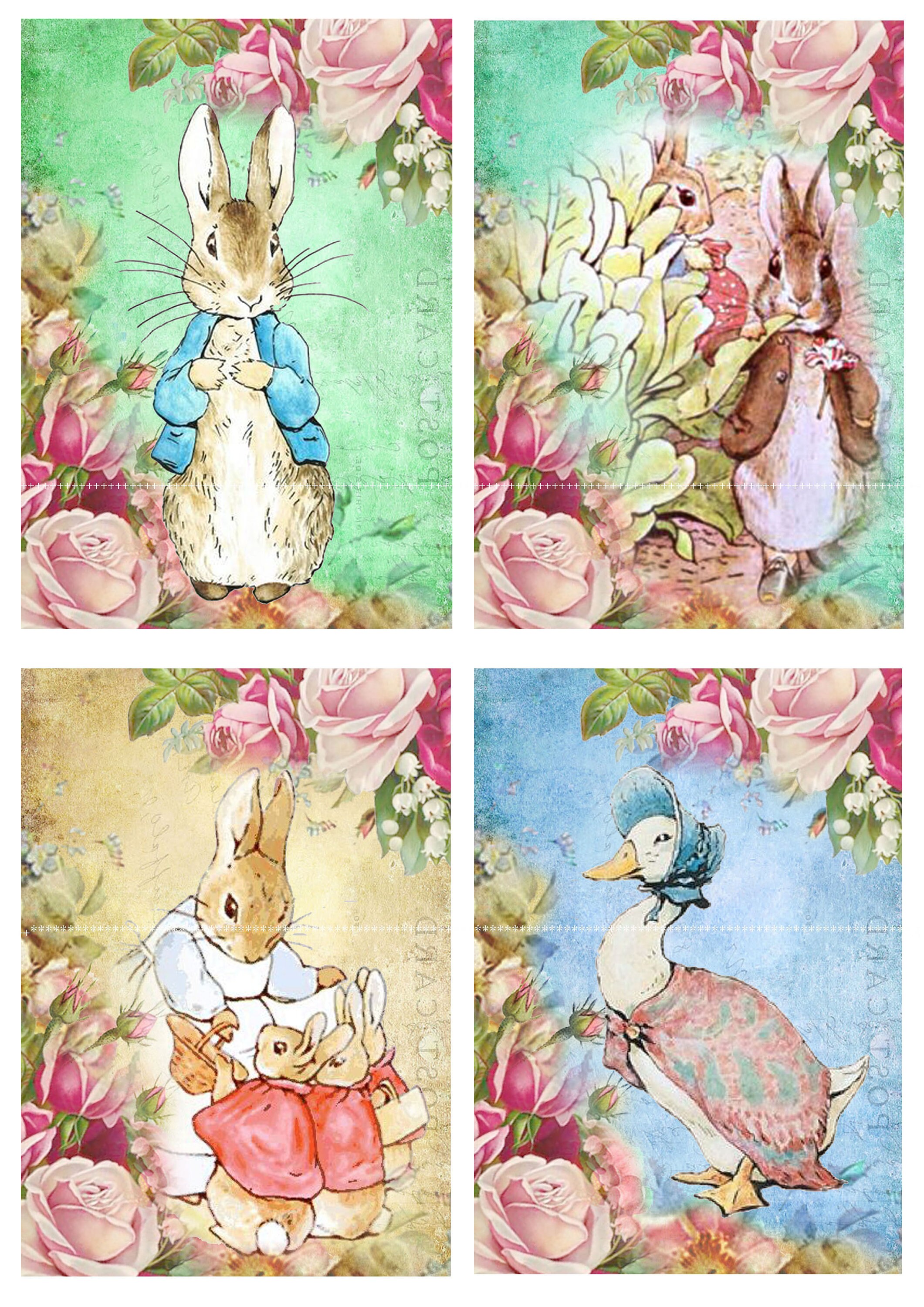 Peter rabbit journal Cards Set of 4 beatrixPotter images Etsy