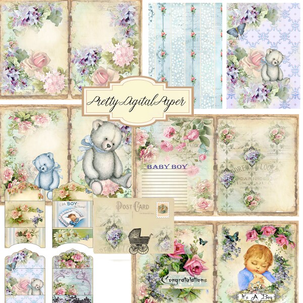 Baby Boy Scrapbook Kits Etsy