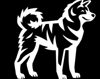 Brindle Japanese Akita decal