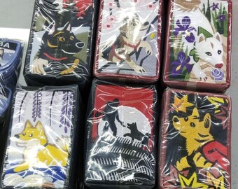 Complete Set of Six Hanafuda Hiking Dogs Patches