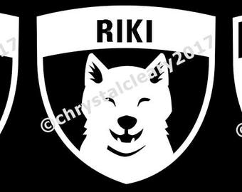 Hokkaido Ken Vinyl Window Decals- Dogs with names!