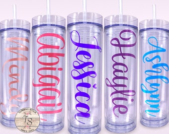 PERSONALIZED TUMBLER with STRAW - clear tumbler personalized travel mug personalized cup personalized mug personalised tumbler cups