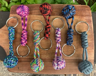 Paracord Monkeyfist Keychain- Various Colors