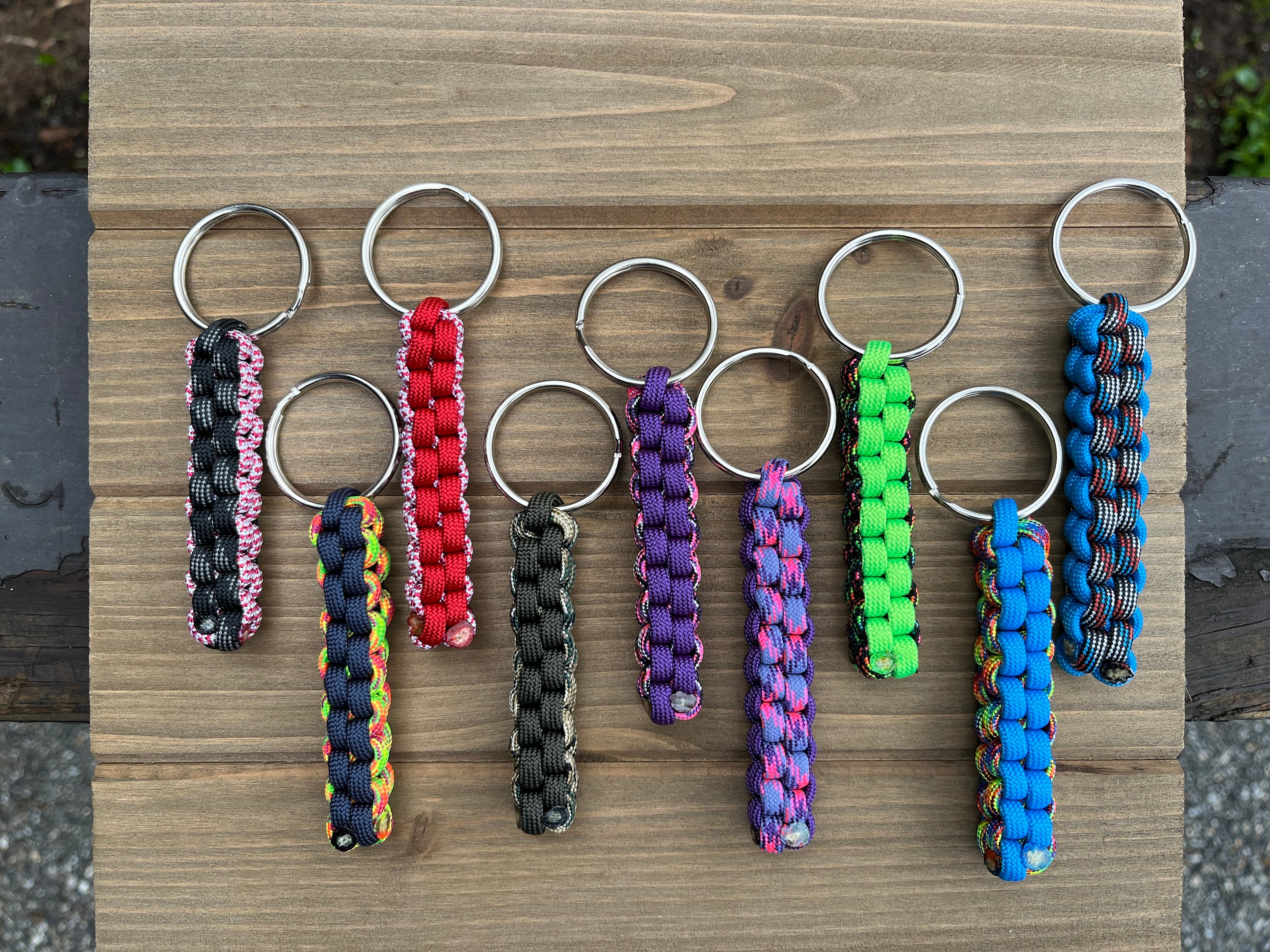 Paracord Keychain, Box Knot/crown Sinnet (various Color