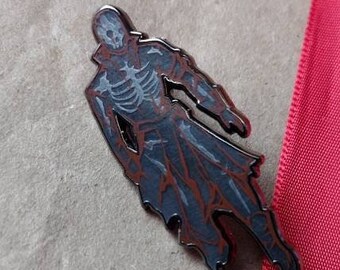 Nightmare wizard pin, warlock, skeleton pin, skeleton, skull pin, videogame pin, nightmare, horror pin, horror