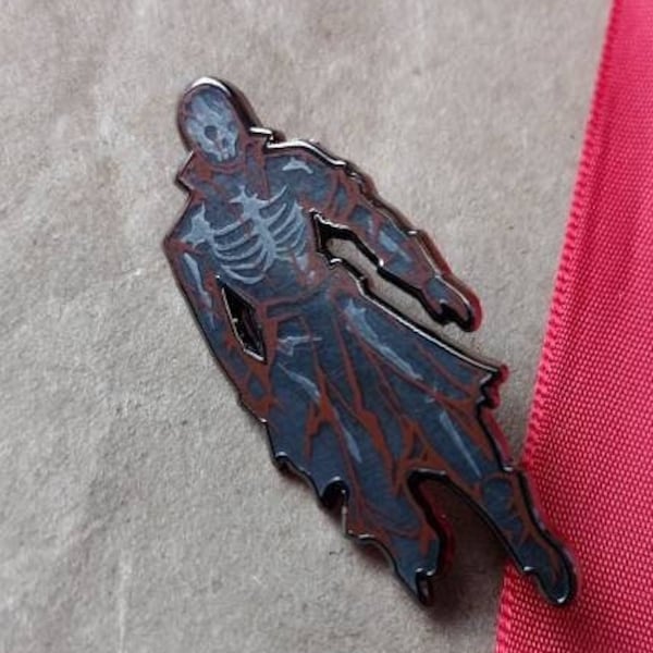 Nightmare wizard pin, warlock, skeleton pin, skeleton, skull pin, videogame pin, nightmare, horror pin, horror