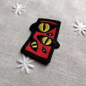 Demon eyes patch, eye patch, demon patch, demon, sew on