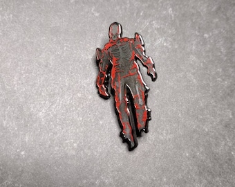 Nightmare warrior pin, titan, skeleton pin, skeleton, skull pin, videogame pin, nightmare, horror pin, horror