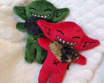 Peluche de duende, duende, peluche de diablo, peluche de RPG, mazmorras y dragones, folclore, cuento de hadas, peluche de monstruo, mini duende, gremlin, mtg, pequeño