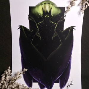 Queen of lies, art print, witch queen, hive, monster art, Guardian, videogame art, videogame print, queen