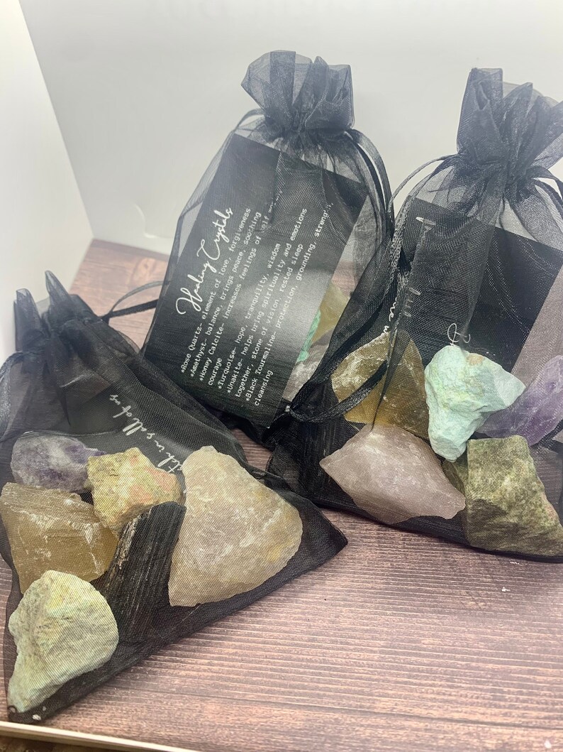 HEALING Crystal Sachet Set - Etsy