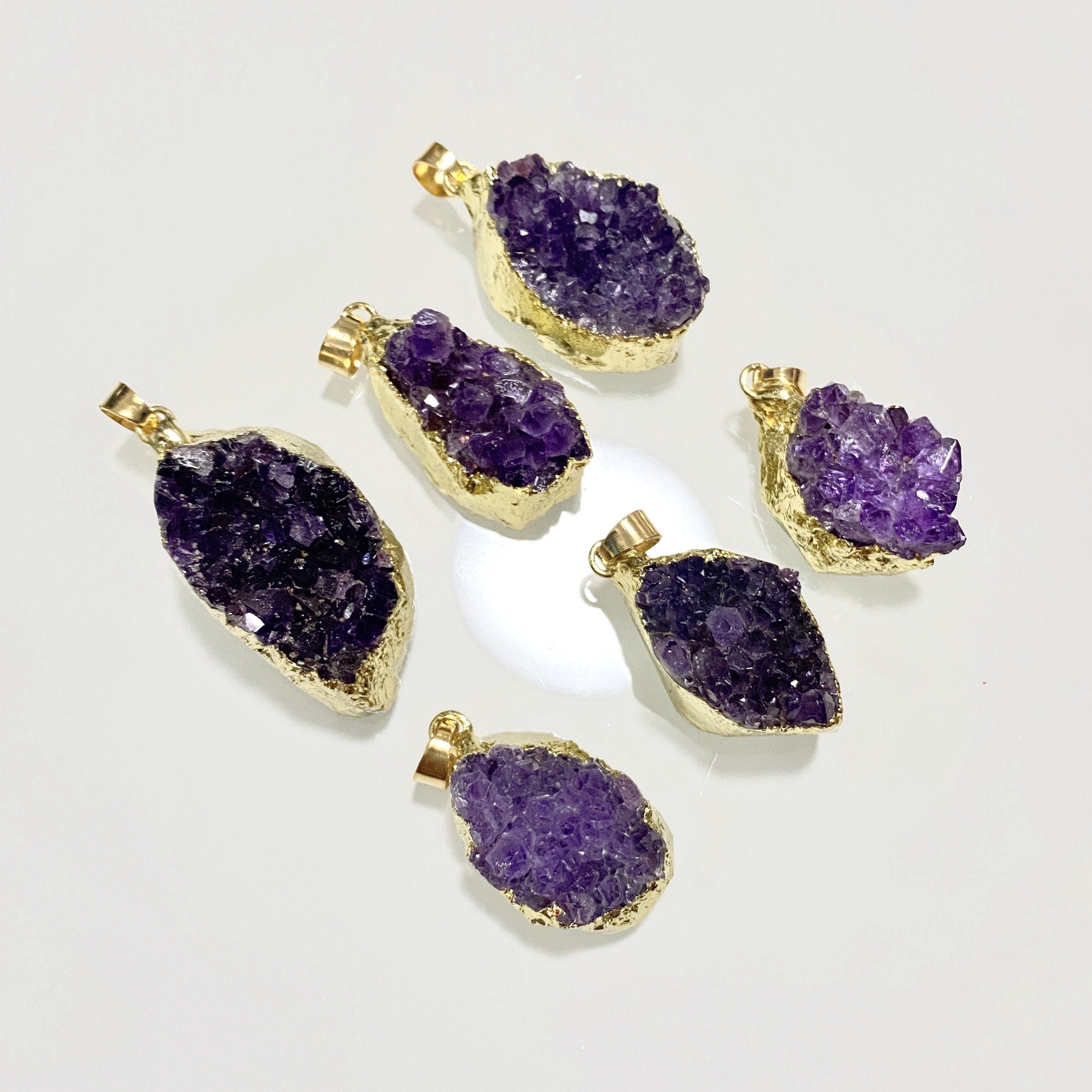 PIETRA SOLARE IN Pietra Preziosa Lolite Fatto A Mano Argento Gioiello Ciondolo 5,7 Cm EUR 9,39 - Foto 4