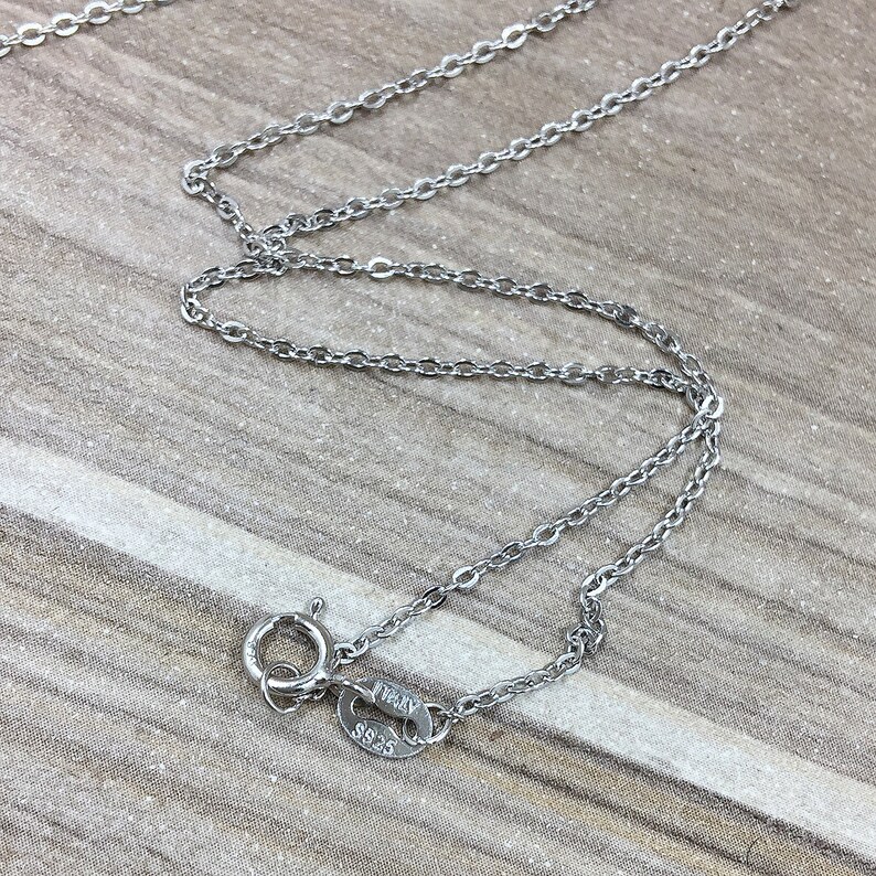 925 Sterling Silver Chain Necklaces 18 Inches Bulk 5 Finished Etsy
