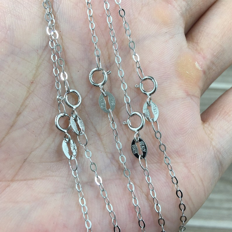 925 Sterling Silver Chain Necklaces 18 Inches Bulk 5 Finished Etsy
