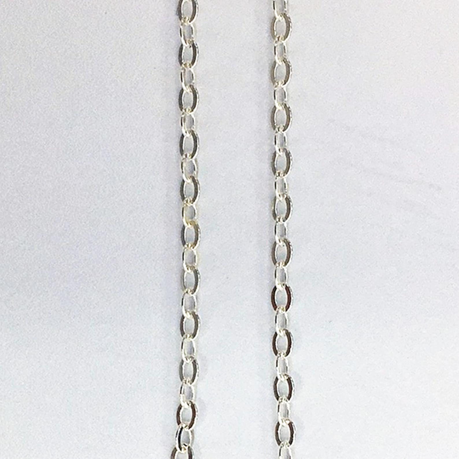 925 Sterling Silver Chain Bulk Flat Cable Chain Wholesale Etsy