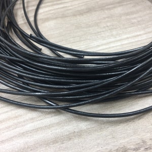 20pcs Wholesale Jewelry Components Lots Necklace Black Leather 2mm Cord Lobster Clasp Fit Pendant image 7