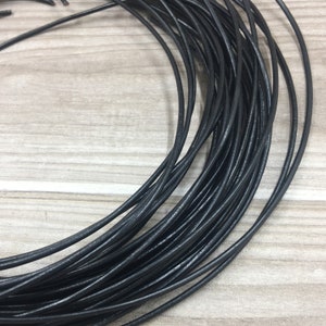 20pcs Wholesale Jewelry Components Lots Necklace Black Leather 2mm Cord Lobster Clasp Fit Pendant image 4