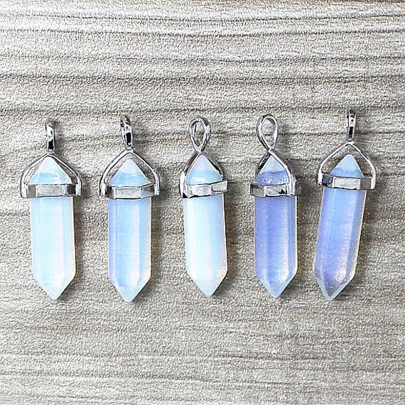 1/5/10Pcs Natural Drop Shape Stone Polished Pendant DIY Jewelry Accessories Gift